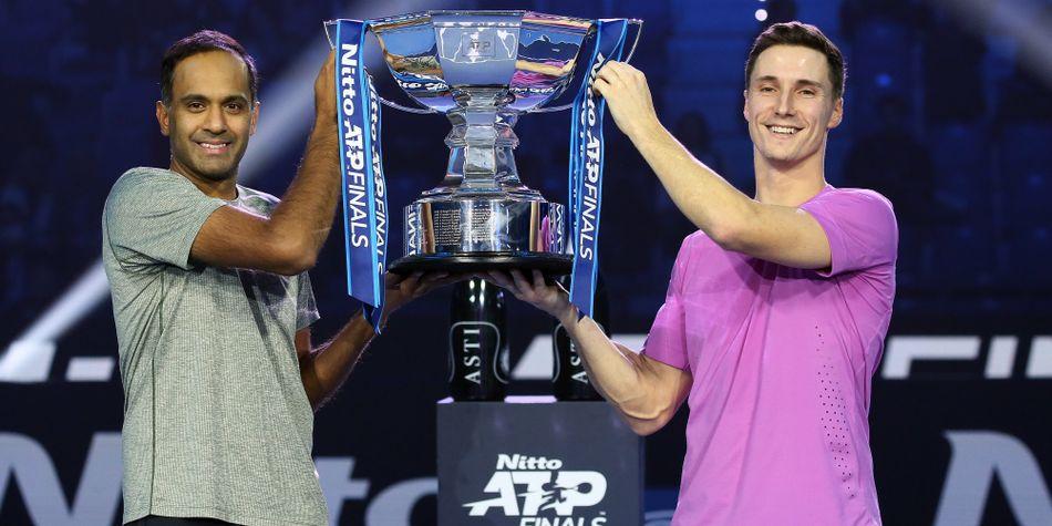 니토 ATP 파이널스 남자 복식 챔피언 라지브 램과 조 솔즈베리