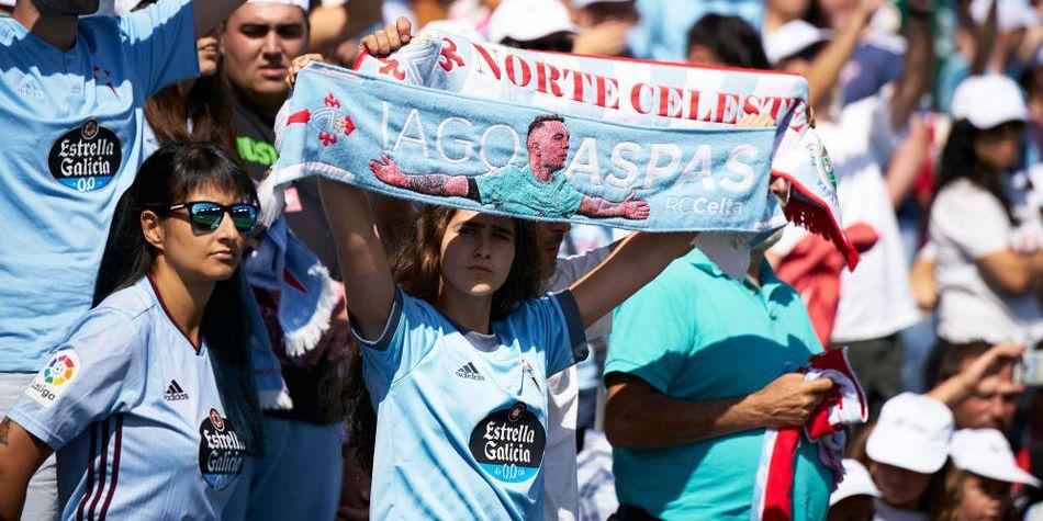아스파스를 응원하고 있는 셀타 비고의 팬들